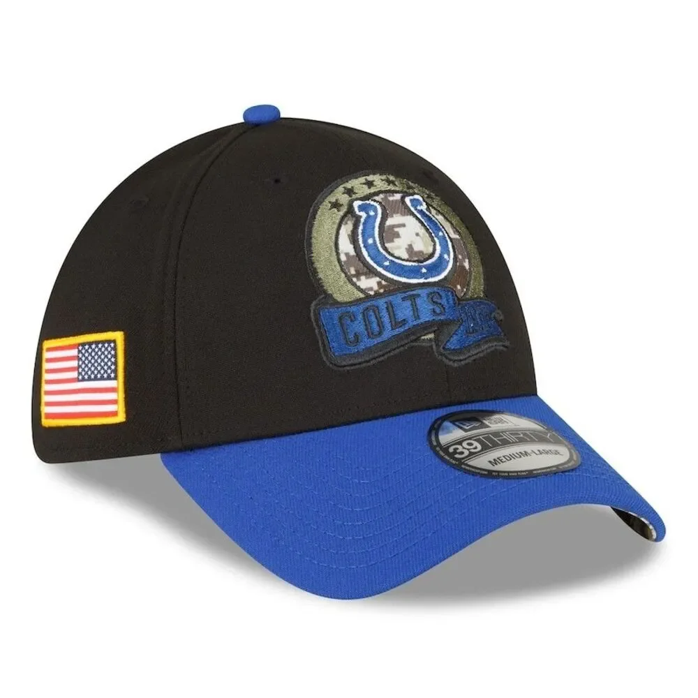 Indianapolis Colts New Era 39Thirty Salute to Service Flex Hat M/L Fitted